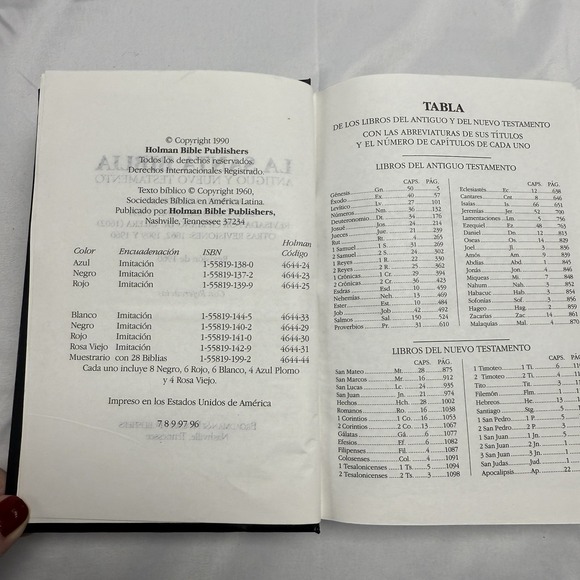 Santa Biblia Holy Bible Reina Valera 1960 Black KJV Holman  Red Letter - Picture 5 of 11